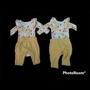 Okie Dokie brand long sleeve onesie and pants set 2pc set